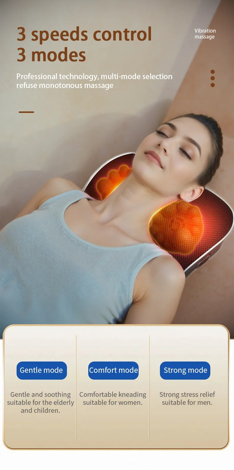 Electric Cervical Pillow with Heated Airbag for Neck Relaxation Relaxation Treatment Tidesmit