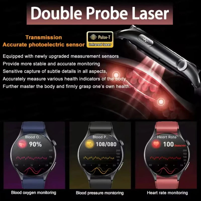 2026 New Smart Watch NFC ECG+PPG Blood oxygen Uric Acid Blood Pressure Sapphire Smartwatch Men For iPhone Android