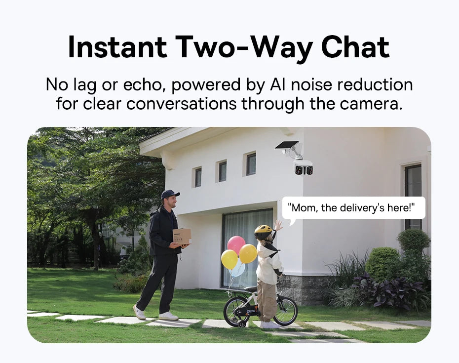 Baseus Security X1 Pro Outdoor Dual Camera Wireless 3K Camera Solar Panel Face Recognition Smart AI Tracking Security Camera