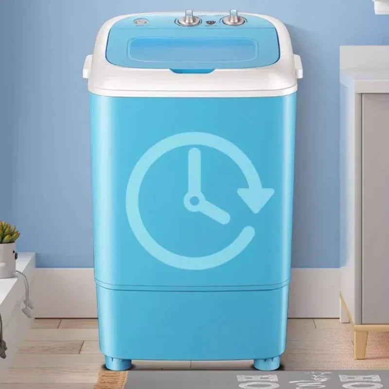 Tidesmit 7.5kg semi-automatic portable washing machine showing internal drum and control panel layout