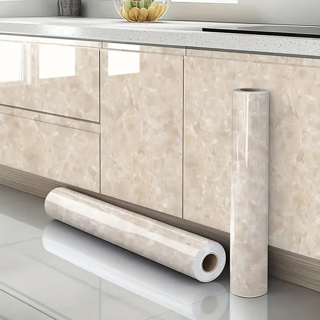 55cm Marble Vinyl Self Adhesive Wallpaper Waterproof Contact Paper PVC Wall Stickers for Kitchen Livingroom Home Decorative Film