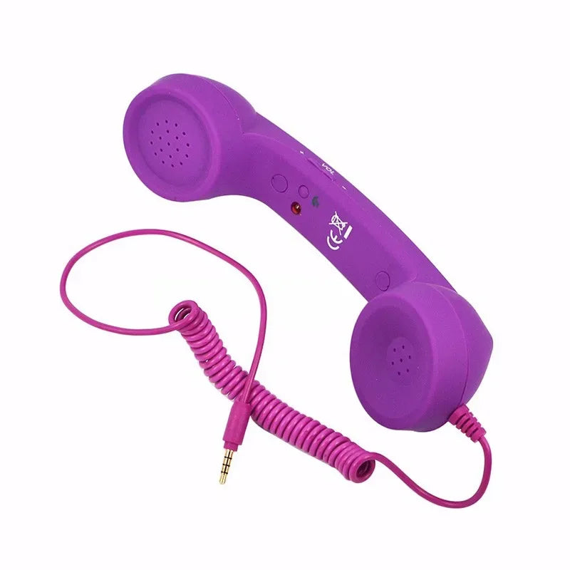 Retro Telephone Handset 3.5mm Mic for Mobile Devices | Tidesmit PURPLE Tidesmit