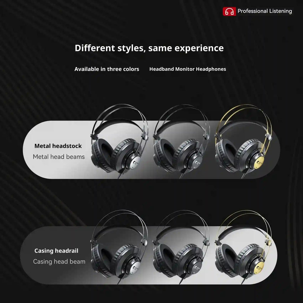Studio Monitor Headphones Over Ear - Wired Precision Audio Tidesmit