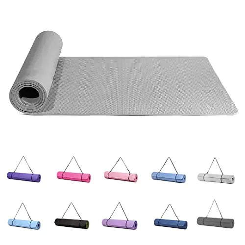 Good Nite TPE Yoga Mat - Non-Slip 183x61x0.6cm for Pilates, Fitness & Training, with Carry Strap