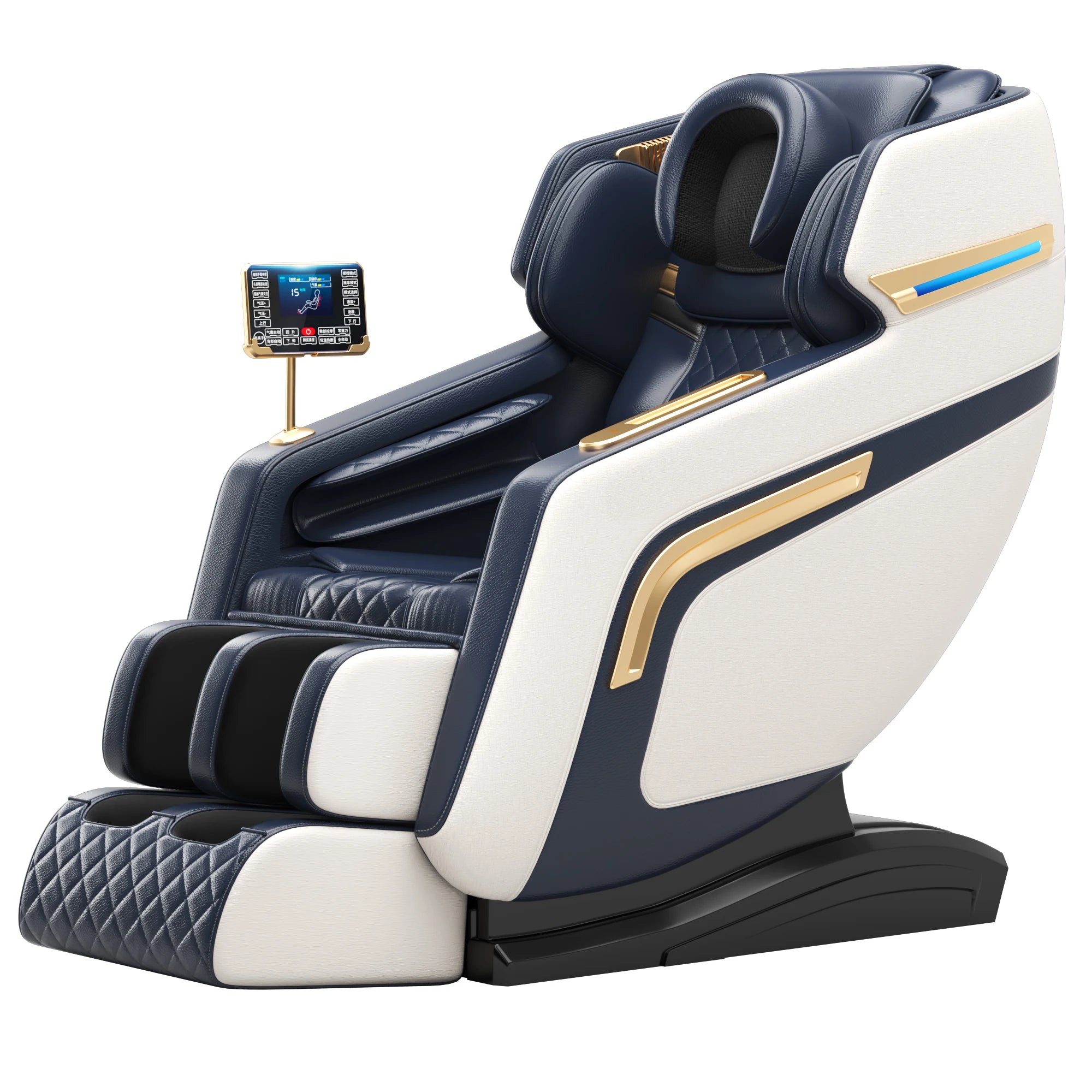 4D Zero Gravity Full Body Massage Chair - Coffee Premium Ergonomics Massage Chairs Blue Tidesmit