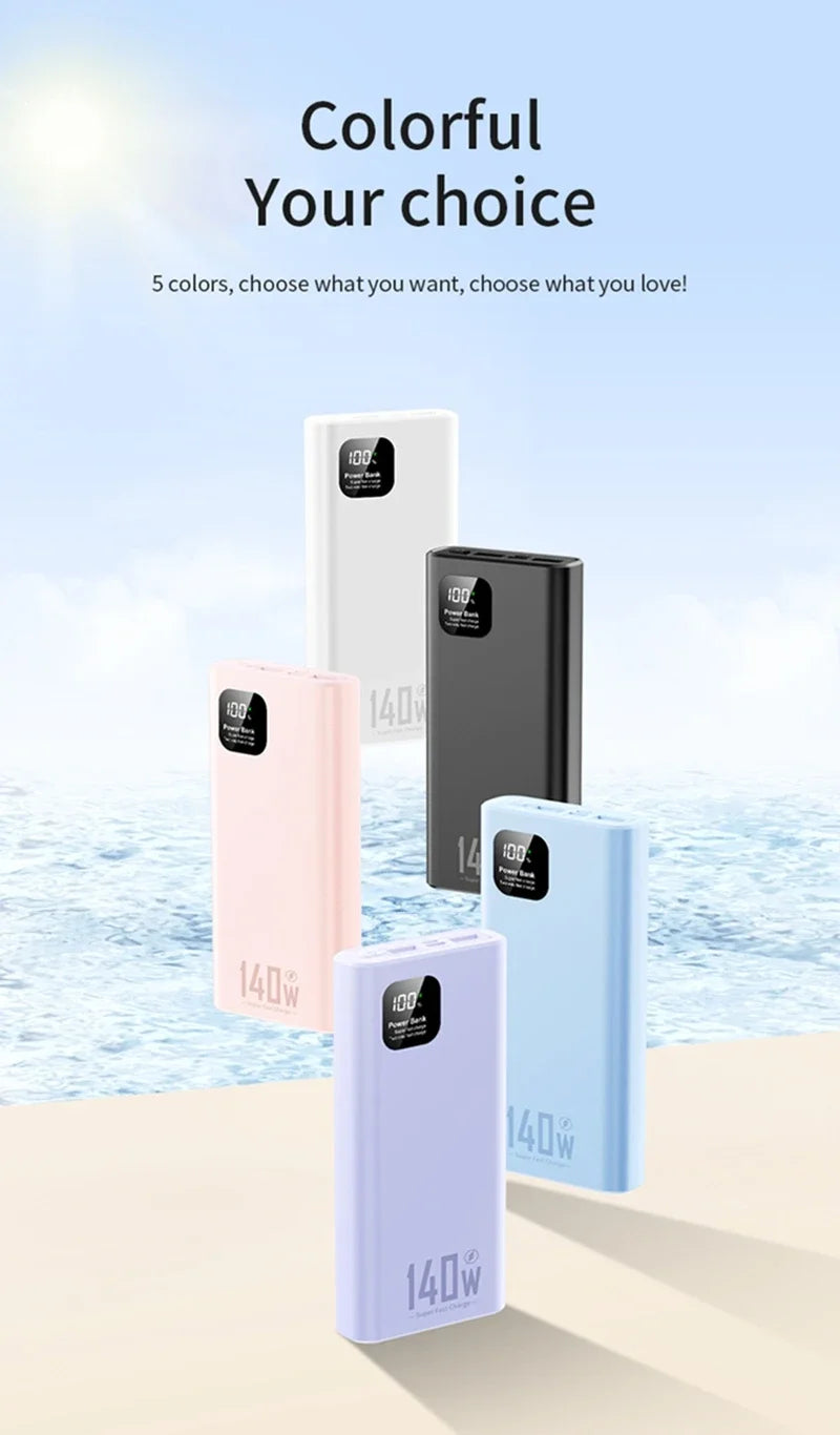 Tidesmit 200000mAh Portable Charger - 140W PD Fast Charging Power Bank Tidesmit