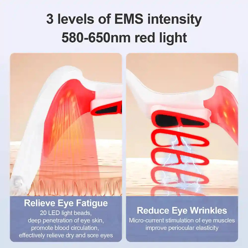 Electric Eye Massager with Heat Therapy - Rechargeable Muscle Relief Eye Massage Instrument Tidesmit