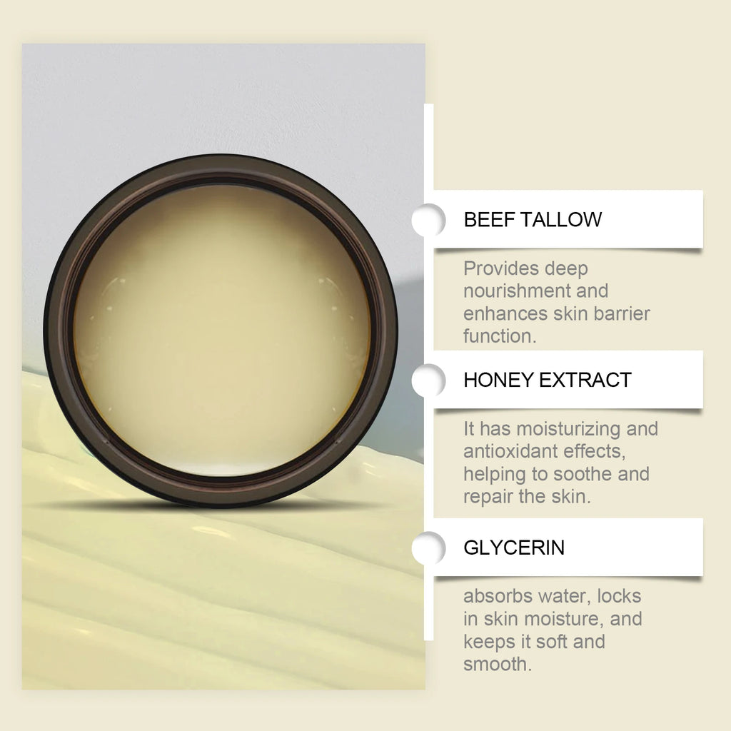 Beef Tallow Honey Moisturizer Nourishing Hydrating Brightening Face Skin Rejuvenation Korean Cosmetics