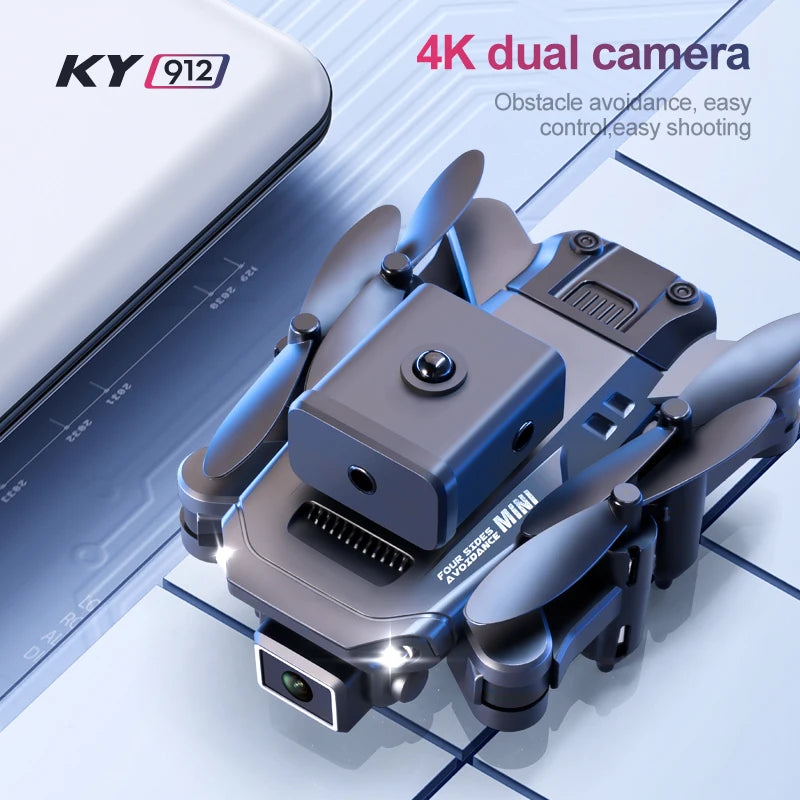 Mini 4K Dual Camera Drone - Foldable Portable RC Quadcopter Tidesmit