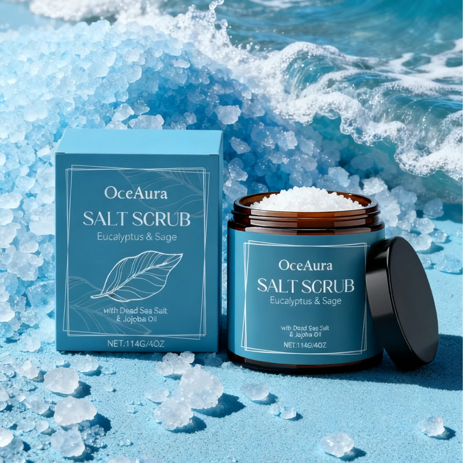 Dead Sea Salt Body Scrub with Jojoba Oil for Smooth Skin - Tidesmit Scrubs Treatments Tidesmit