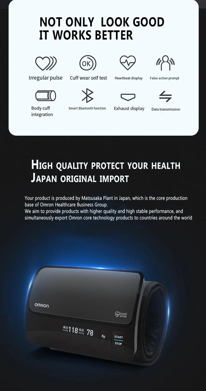 Omron Electronic Sphygmomanometer J761 Blood Pressure Monitor Upper Arm Digital BP Monitor Originating from Japan