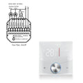 2/4 pipe wifi thermostat central air conditioning 3-speed fan coil rotating temperature adjustment voice TUYA  Alexa 24V