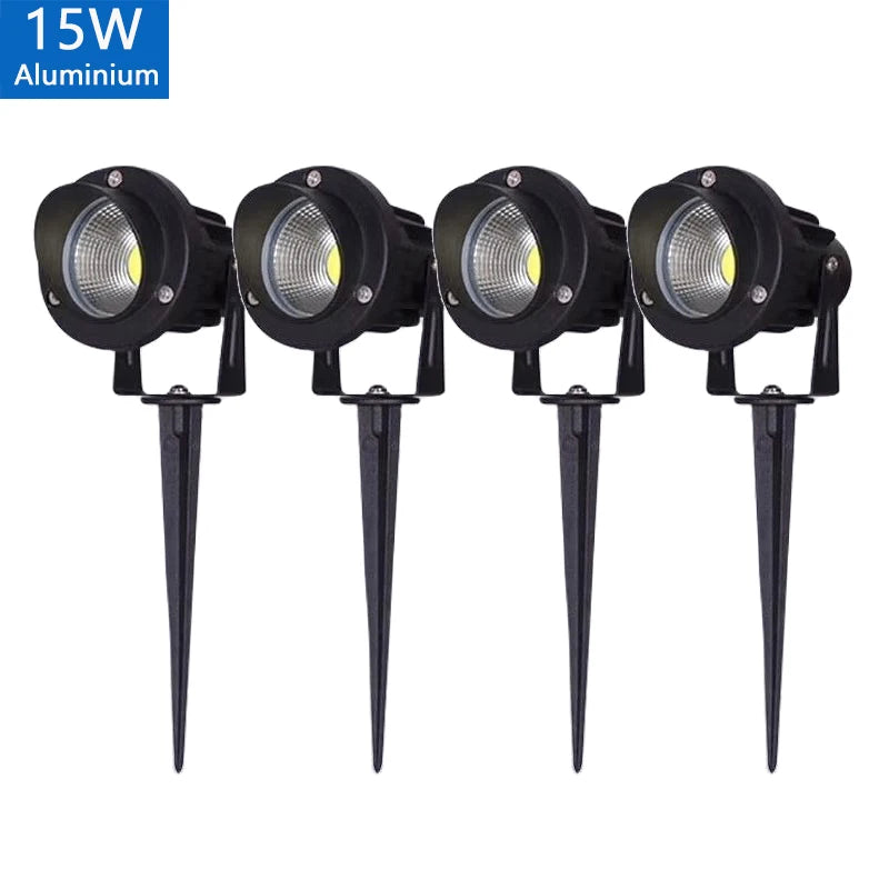 LED Garden Lights Outdoor Waterprof Lawn Lamp 220V110V12V 5W10W15W20W Landscape Spike Bulb IP65 Led Light Garden Path Spotlights