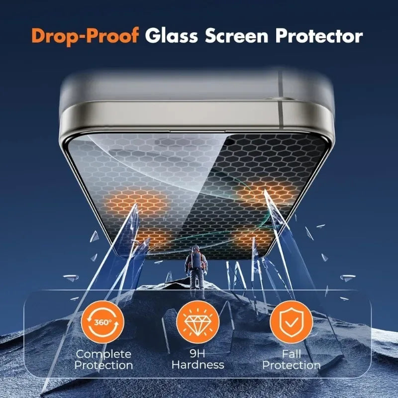 iPhone 16 Pro Max Screen Protector 5-Pack - 9H Tempered Glass Anti-Scratch Tidesmit