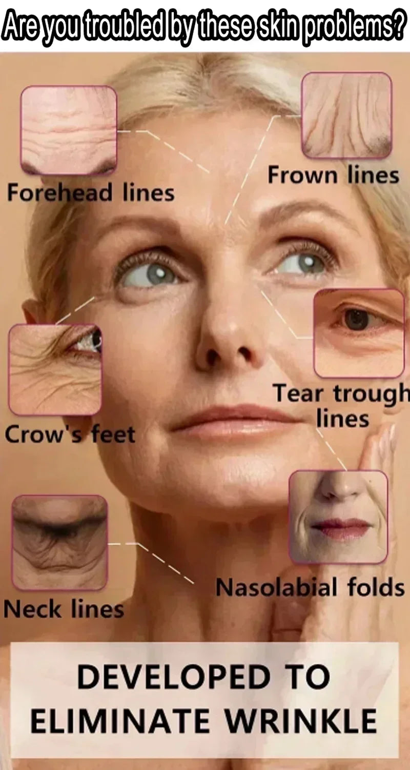 Instant Anti Wrinkle Effect Remove Facial Wrinkles Moisturizing Serum To Fine Lines Around The Eyes Crow's Feet Neck Wrinkle