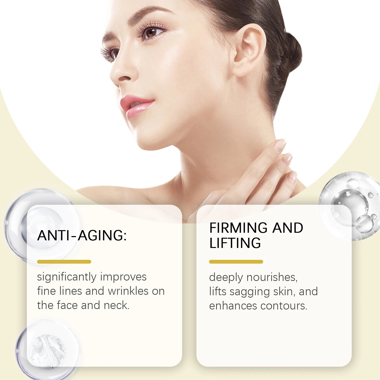 Tidesmit 24k gold collagen V shape chin lifting mask for double chin reduction and neck firming detail view