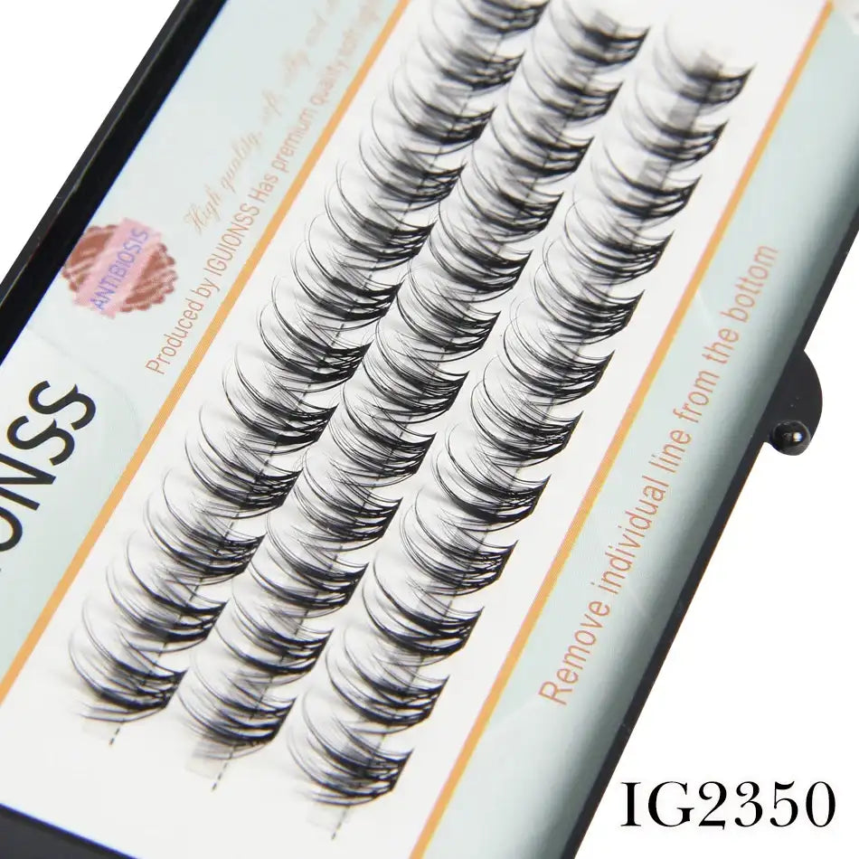 IGUIONSS Segmented False Eyelash Extension DIY Natural Individual Lash Makeup Tools Soft Easy to Operate Eyelashes False Eyelashes Tidesmit