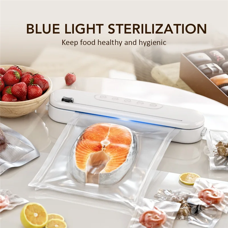 B59B-Vacuum Sealer Household Kitchen EU Plug Food Preservation And Sealing Machine For Wet And Dry Use