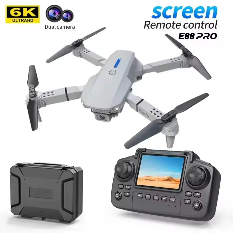4K Camera Drone Foldable Quadcopter - Beginner-Friendly Tech Grey 6K 1B Tidesmit