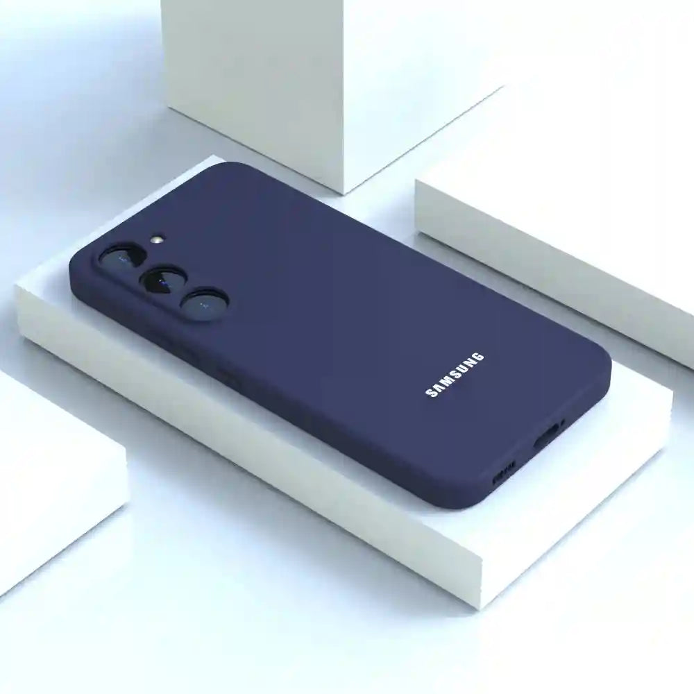 Liquid Silicone Phone Case for Samsung S25 FE – Shock-Absorbing Slim Fit DarkBlue Tidesmit