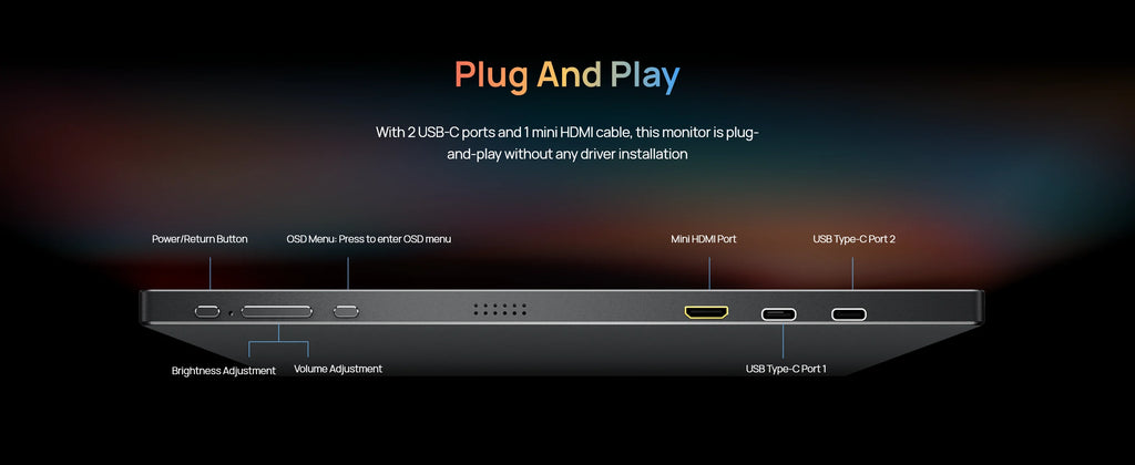ARZOPA 14/15.6/17.3 Inch 1080P Mini Second Gaming Display Portable Monitor External Screen for MAC/Laptop/PC/Xbox/PS/Switch