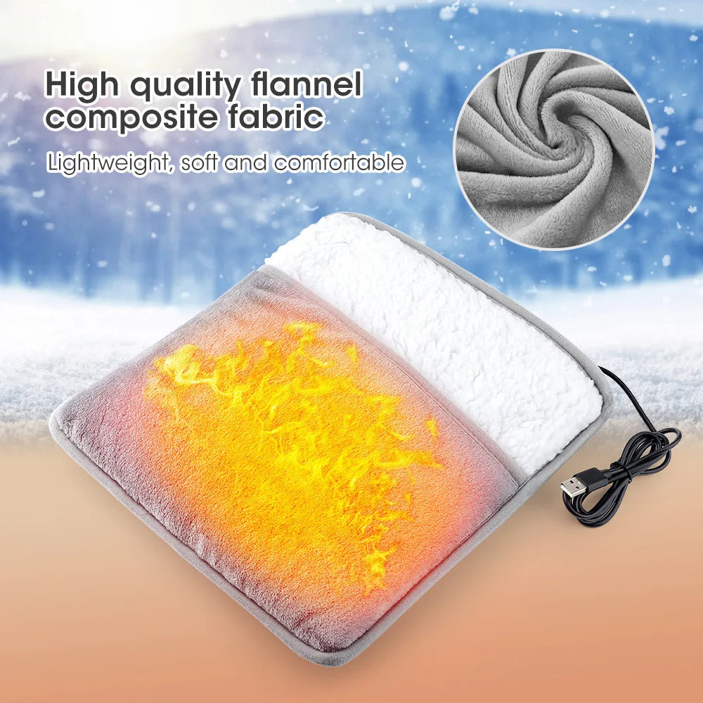 Electric Foot Warmer with Massage - Portable Heated Muscle Relief Pad Massage Cushion Tidesmit