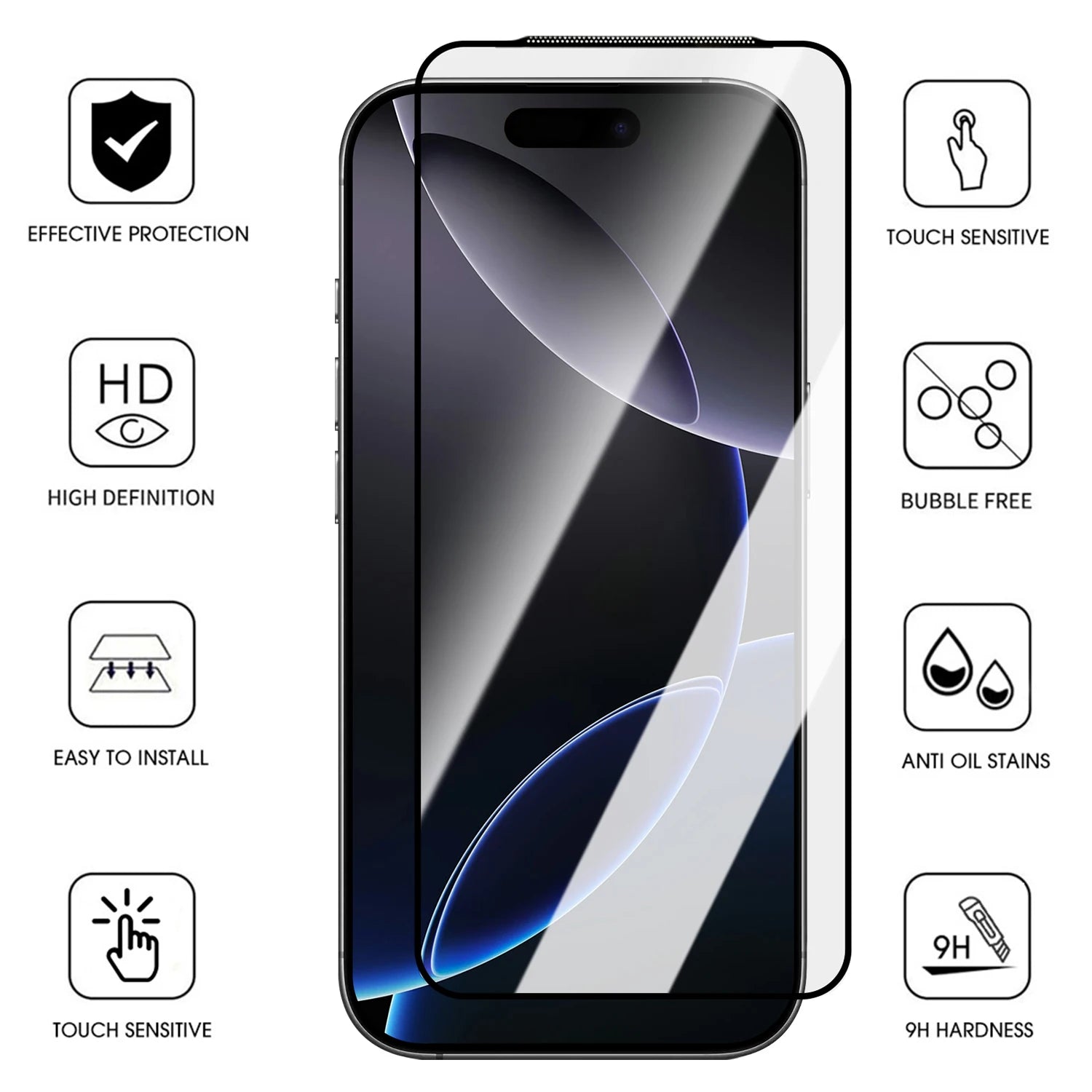 For IPhone 17 Pro Max Screen Protector Hardness Full Coverage Easy To Install Tempered Glass Anti-Scratch Film for IPhone 17Air AE Tidesmit
