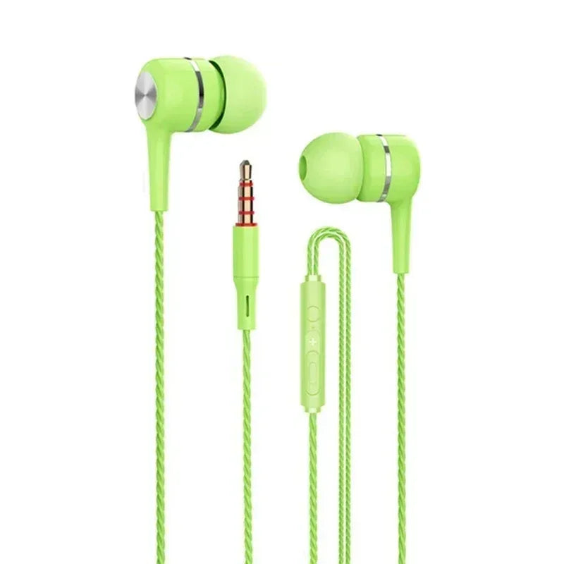 Wired Earphones with Microphone: HiFi Stereo Bass by Tidesmit green Tidesmit