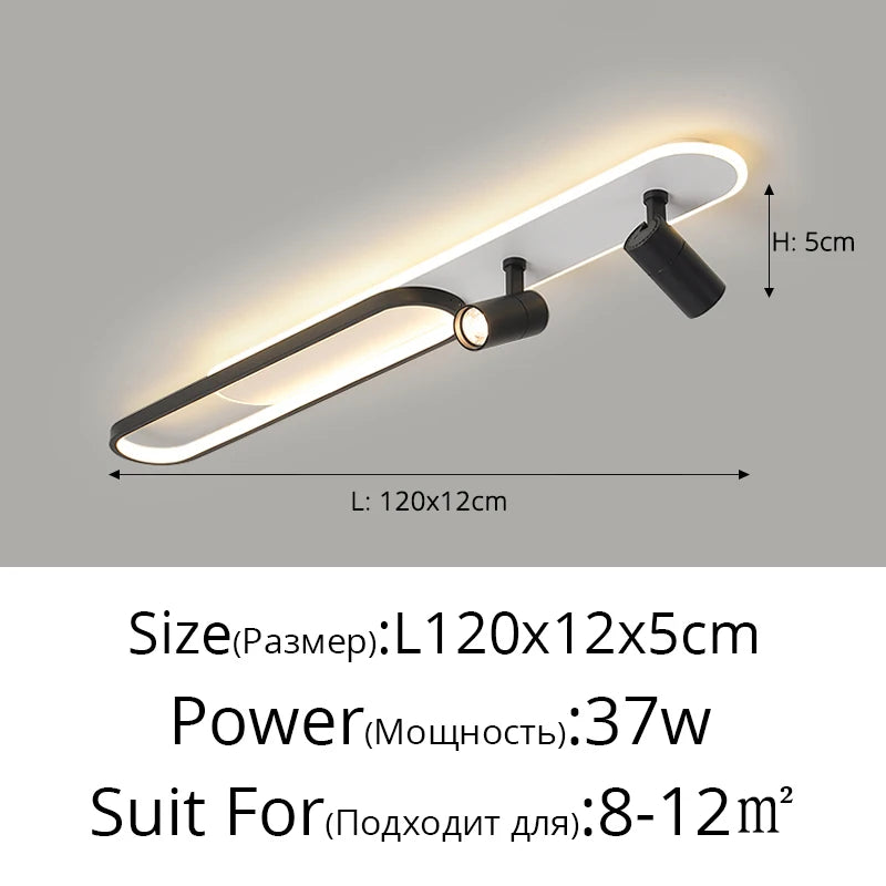 Simple Led Ceiling Lights With Spotlight Modern Bedroom Study Room Black White Gold Ceiling Lamp Home Indoor Decor Lighting Lamp