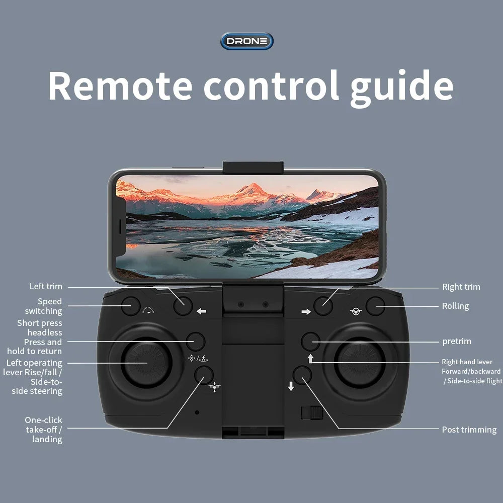 4K Foldable Camera Drone with Dual HD Lenses - Tidesmit Tidesmit
