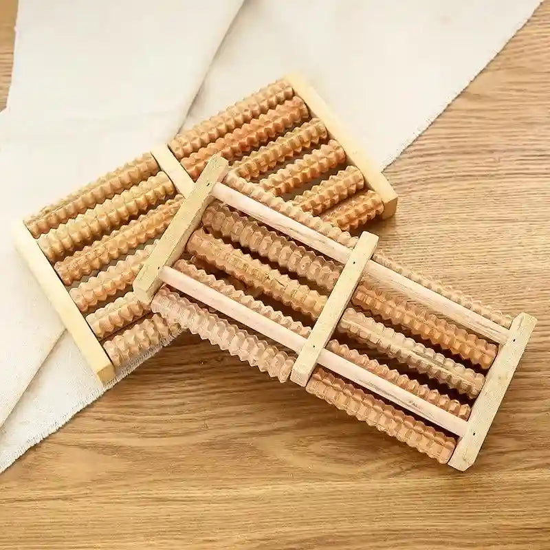 Wooden Foot Massager Roller | Deep Tissue Reflexology Tool Massage Roller Tidesmit