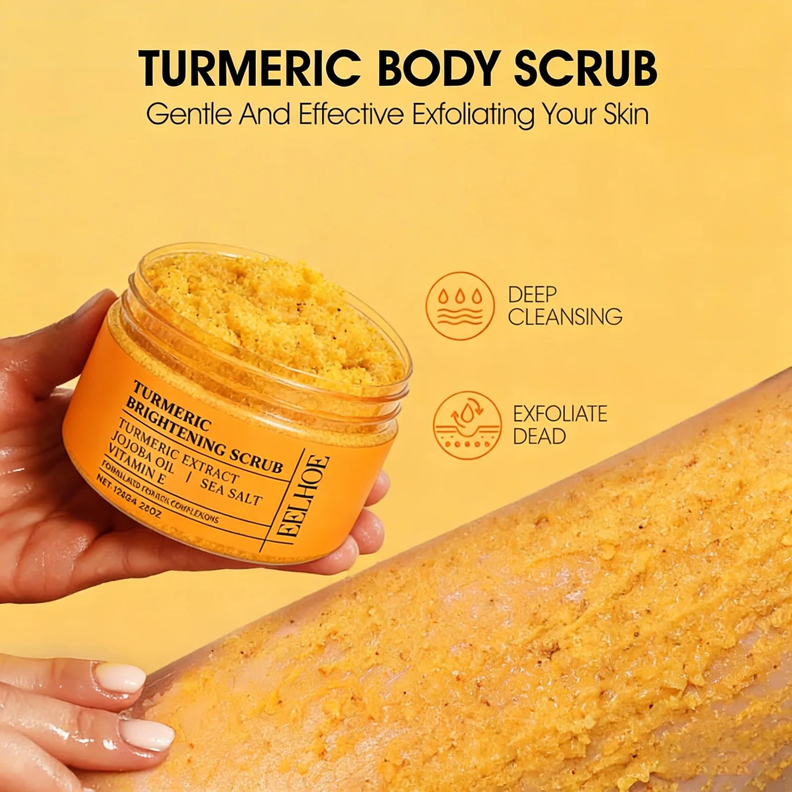 Turmeric Body Scrub | Natural Exfoliating Skin Polish - 1pcs & 3pcs Scrubs Treatments Tidesmit