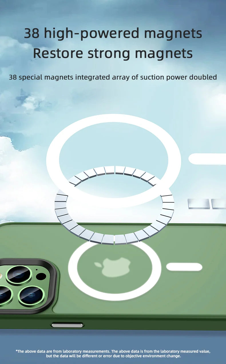 Magnetic iPhone Case with Wireless Charging & Military-Grade Drop Protection Tidesmit