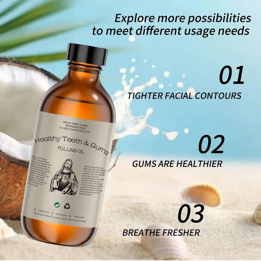 Tidesmit Coconut Pulling Oil for natural teeth whitening and fresh oral breath care