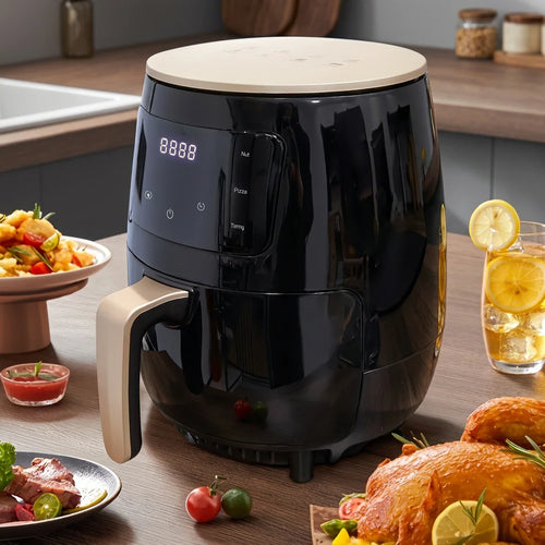 1 Set of 4.5L Air Fryer, American Plug, Multifunctional, Capable of Frying, baking, Roasting, Heating Food, with LED Digital Touch Screen, Intelligent Cooking Hot Air Fryer, Easy to Clean baking Basket, Custom Temperature/Tim