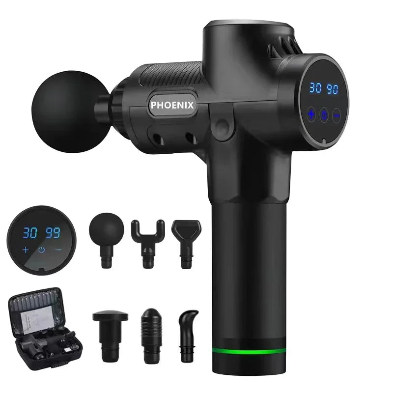 Deep Tissue Massage Gun for Muscle Recovery, 6 Heads - Tidesmit Body Shaping Massage Equipment G6 BLACK Tidesmit