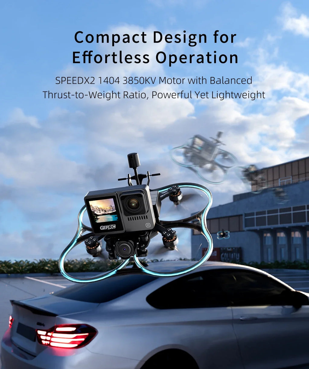 GEPRC Cinelog30 V2 FPV Drone: 45A AIO FC Analog System Tidesmit