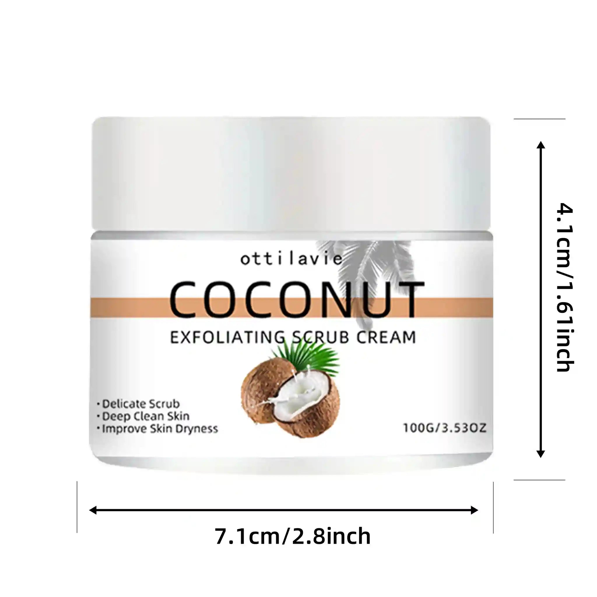 Coconut Exfoliating Scrub Cream | Natural Skin Smoothing - Tidesmit Scrubs Treatments Tidesmit