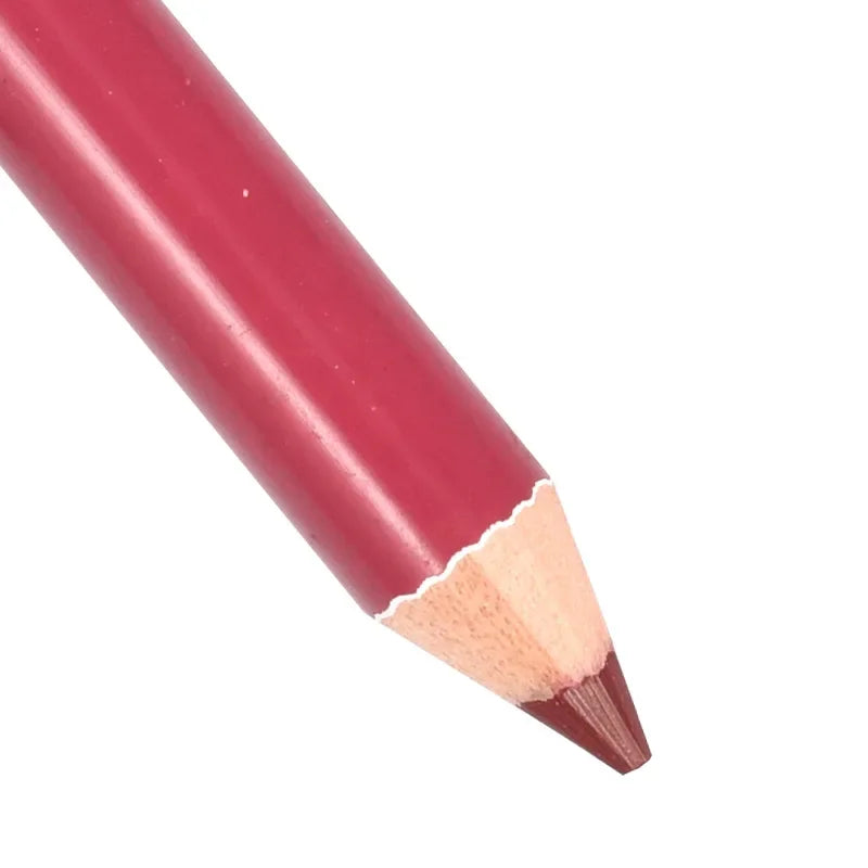 Deep red velvet matte lip liner pencil for long-lasting waterproof lip makeup, featuring a sharp, pigmented tip.