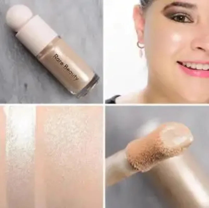 Tidesmit shimmering liquid blush highlighter gel for glowing face makeup and natural glitter contour highlight