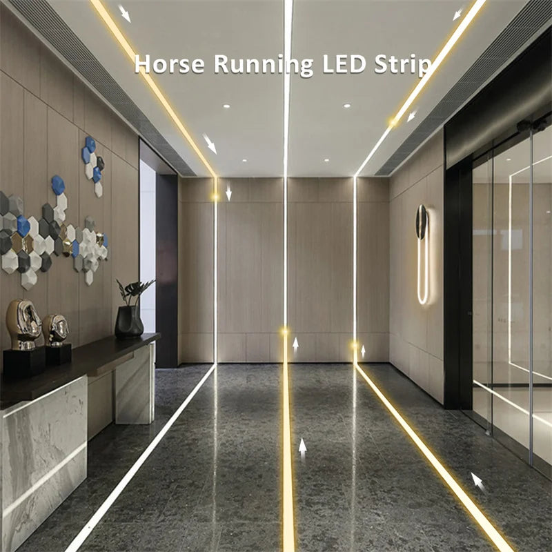 Running Water Flow Chasing LED Strip Lights 5V Motion Sensor Stairs Night Light for Room Corridor Ceiling Room Decor