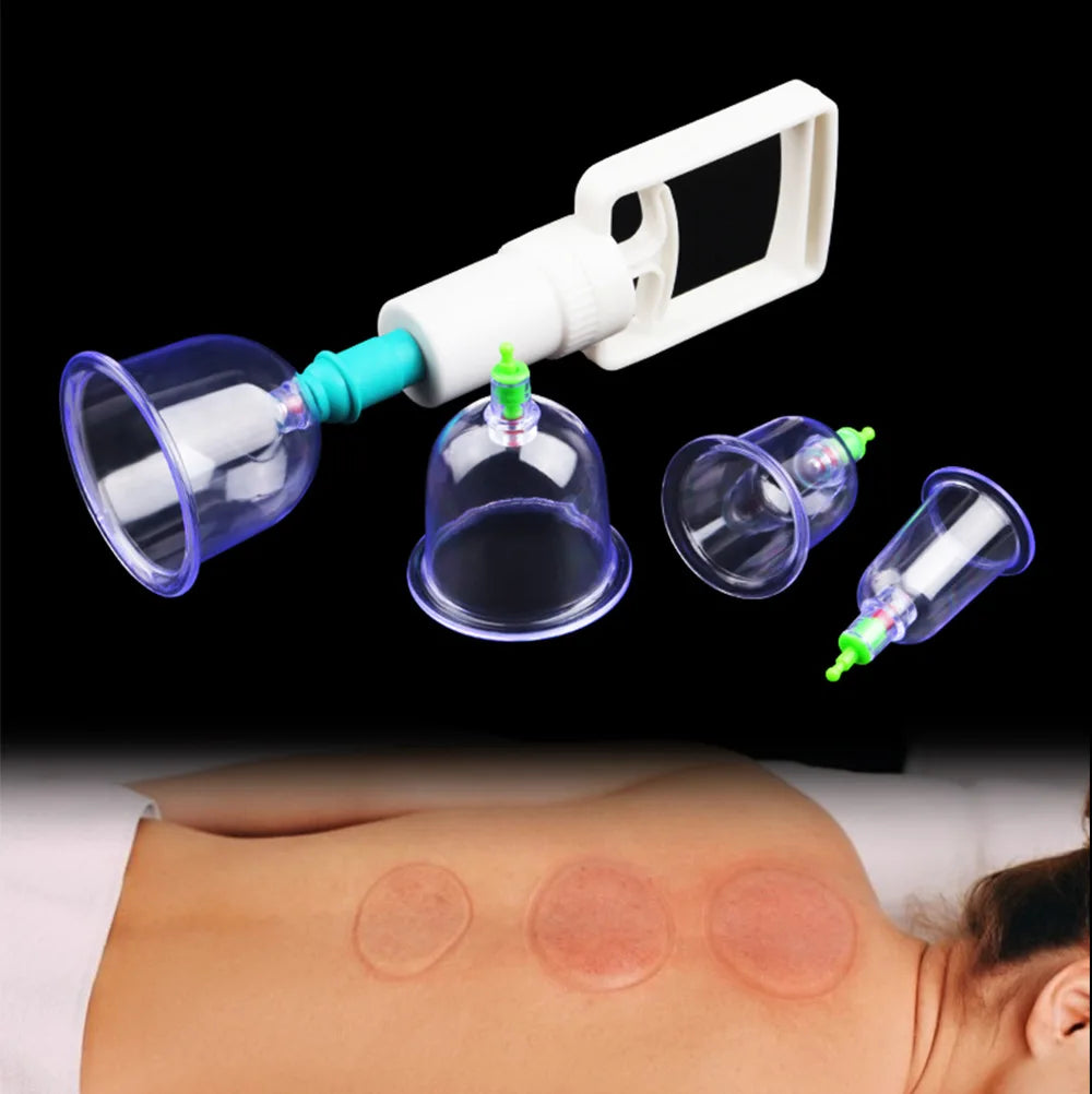 Vacuum Cupping Massage Kit with 6 Suction Cups - Tidesmit Body Shaping Massage Equipment Tidesmit
