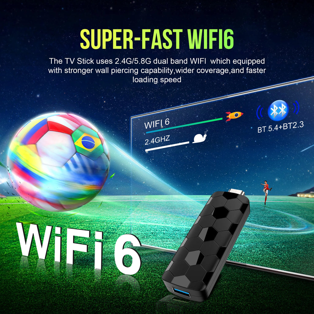 Android TV Stick 8GB 128GB 4K Streaming Box with Voice Remote Tidesmit