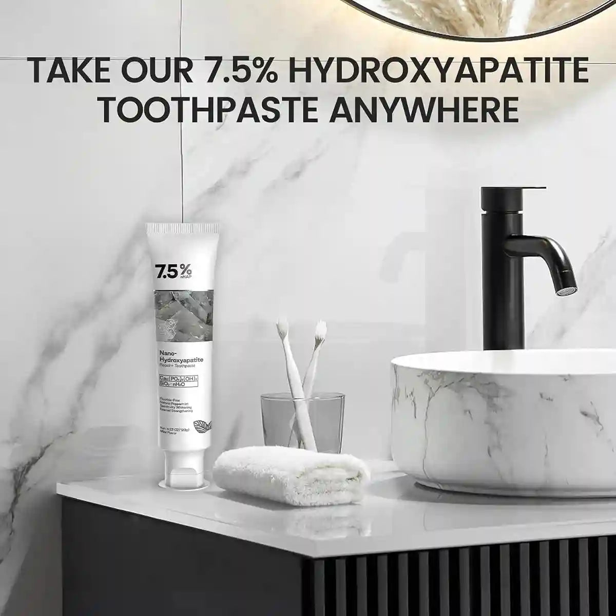 Tidesmit nano hydroxyapatite fluoride-free toothpaste for enamel repair and teeth whitening