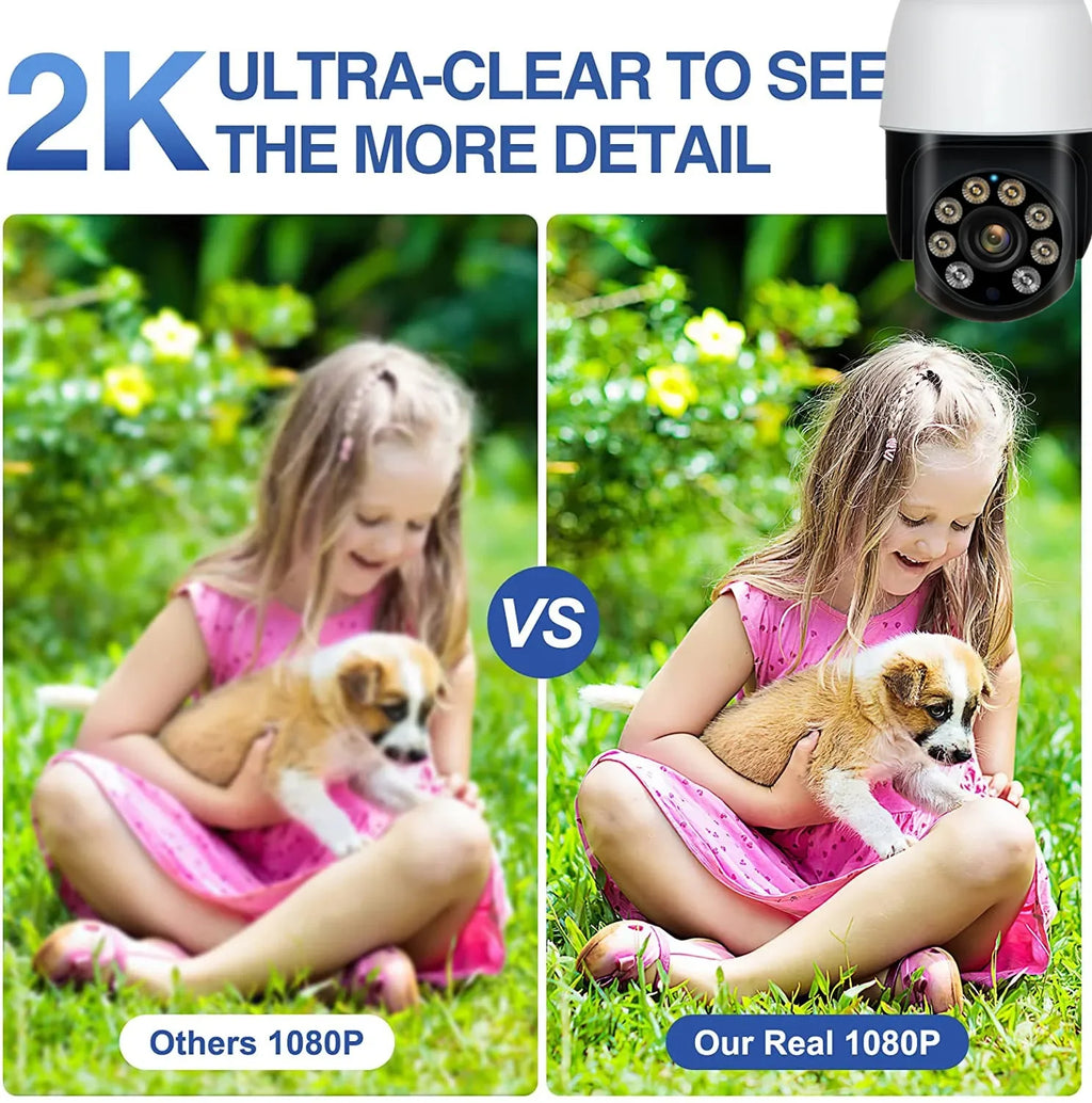 5MP HD Tuya WiFi IP Camera Outdoor Waterproof AI Human Detection ONVIF Smart Wireless CCTV Security Surveillance Outdoor Cam