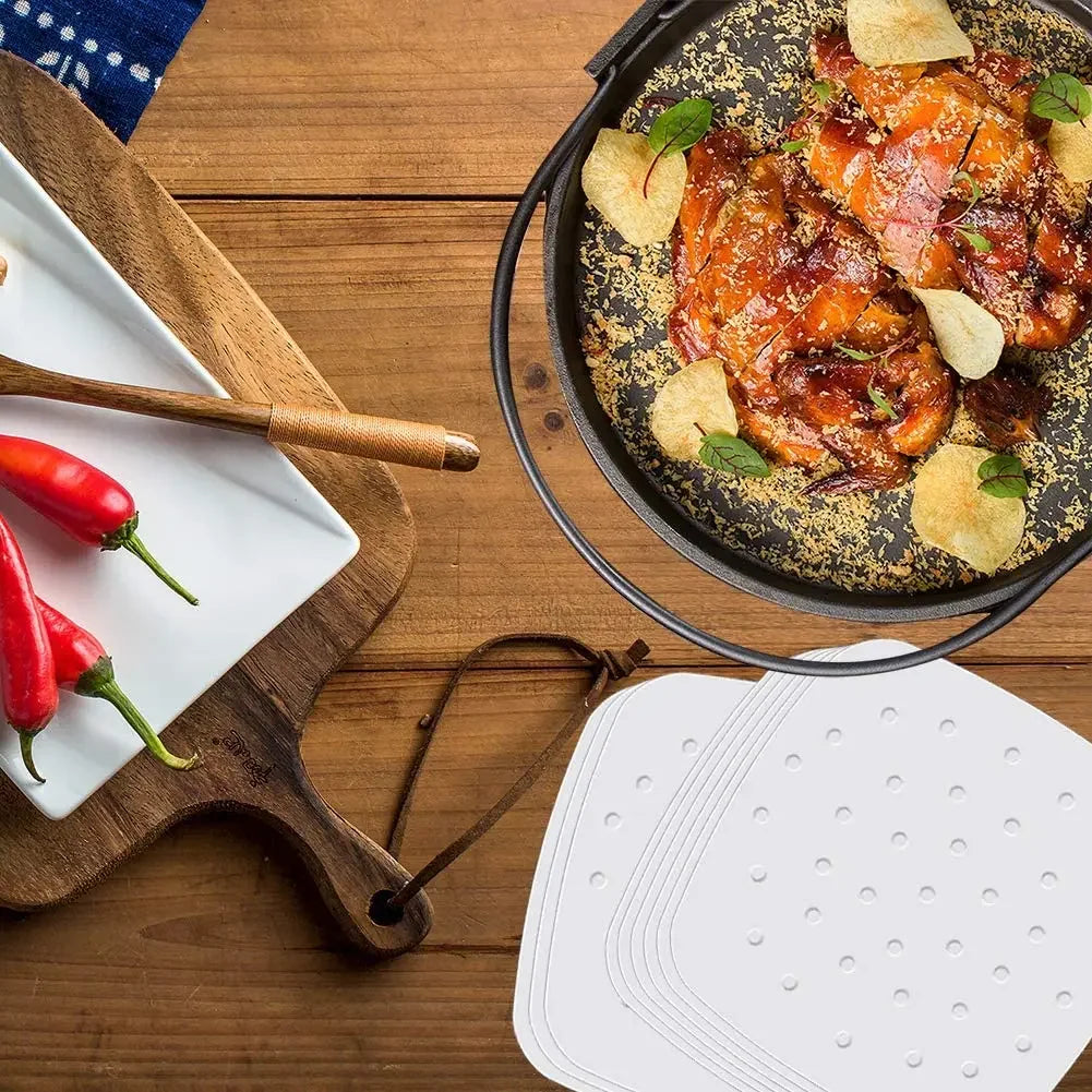 100pcs Air Fryer Parchment Paper Liners 9 Inch Baking Paper Square Perforated Parchment Paper for Steamers Cake Pan Oven Cooking