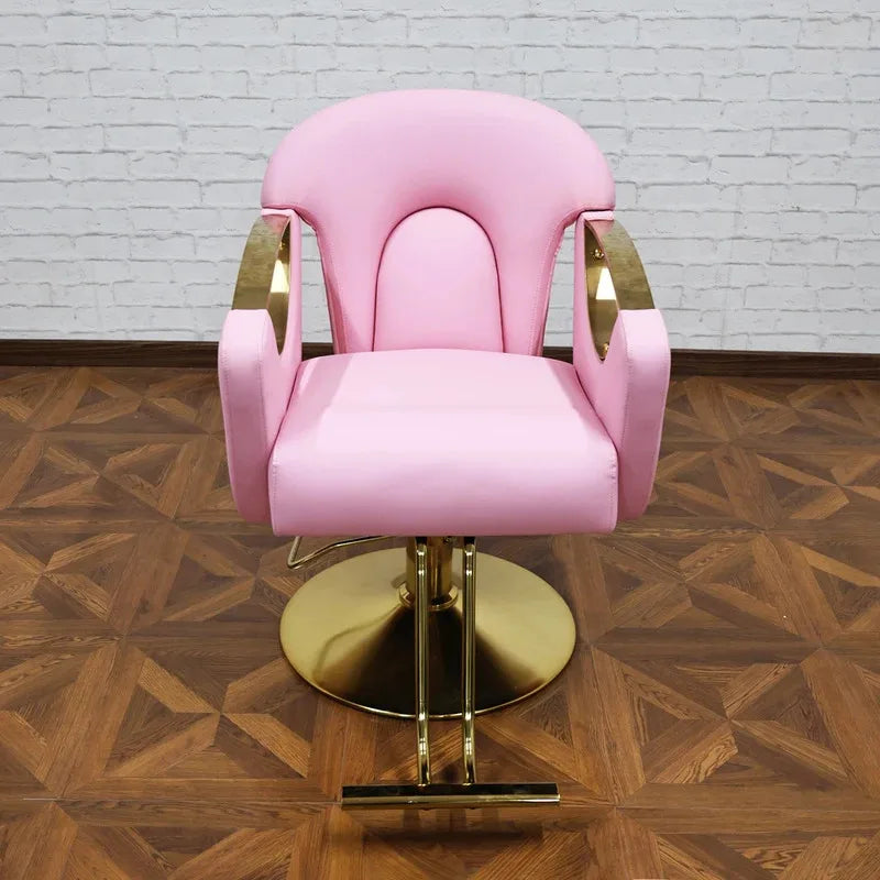 Hydraulic Barber Chair 360° Swivel Salon Seat Pink | Tidesmit Massage Chairs Tidesmit