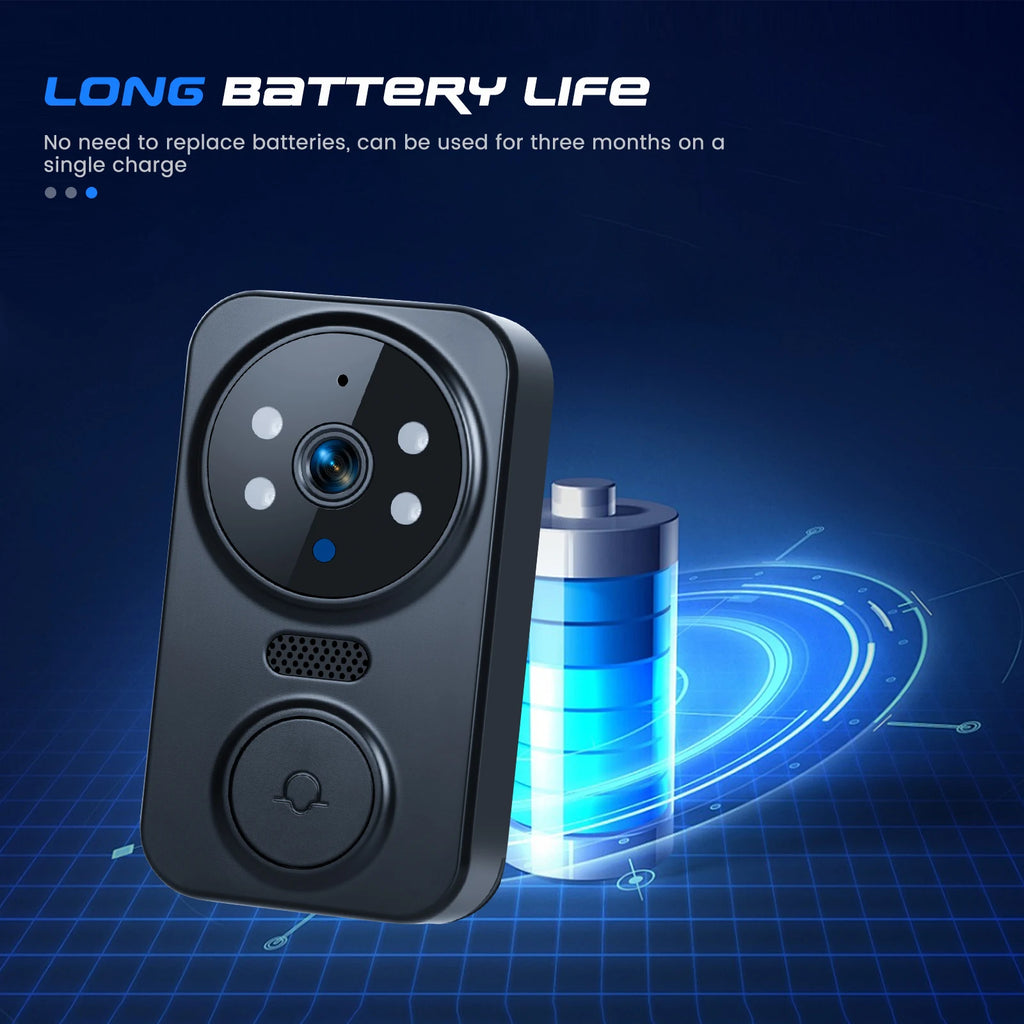 Podofo 4.3" Monitor Wireless Doorbell Camera Infrared Night Vision Door Ring Intercom Video Two-Way Audio Visual Doorbell Monit