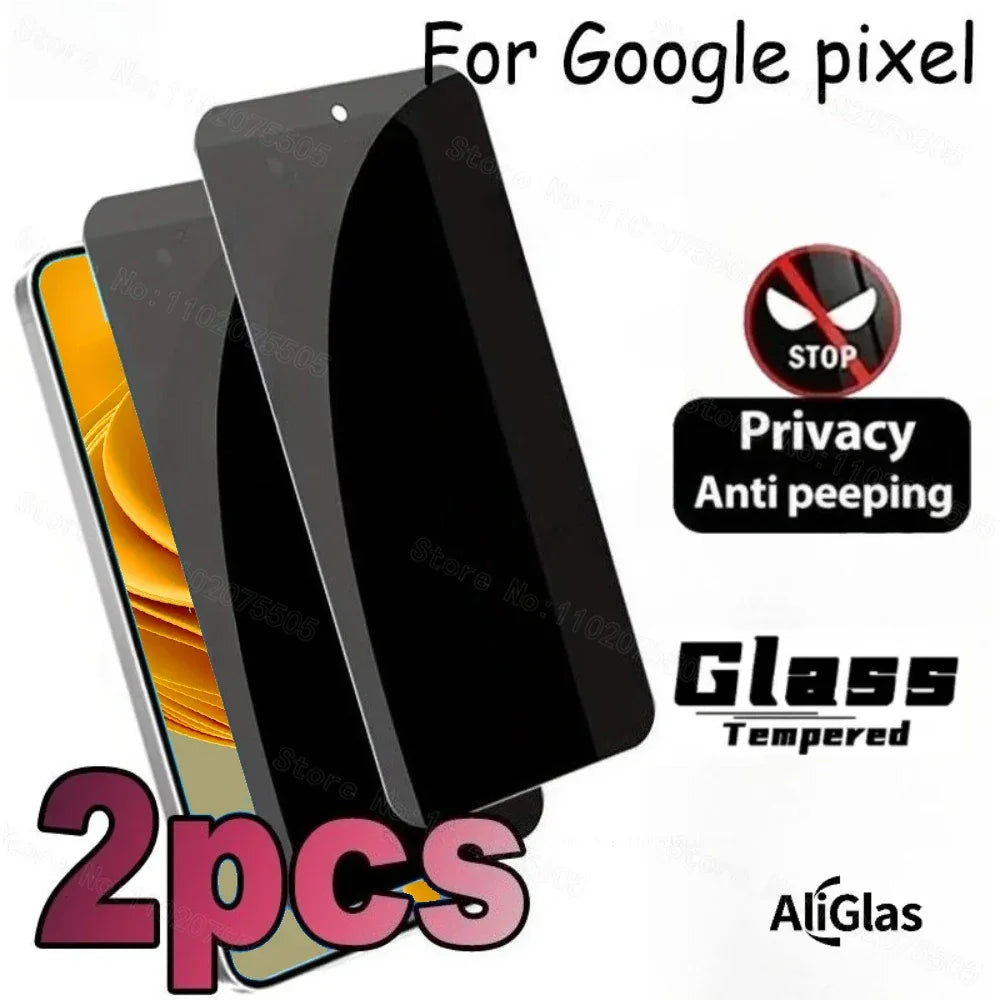 Google Pixel 9 Pro XL Privacy Screen Protector | Anti-Peep Tempered Glass 2 pieces Anti Peeping Tidesmit