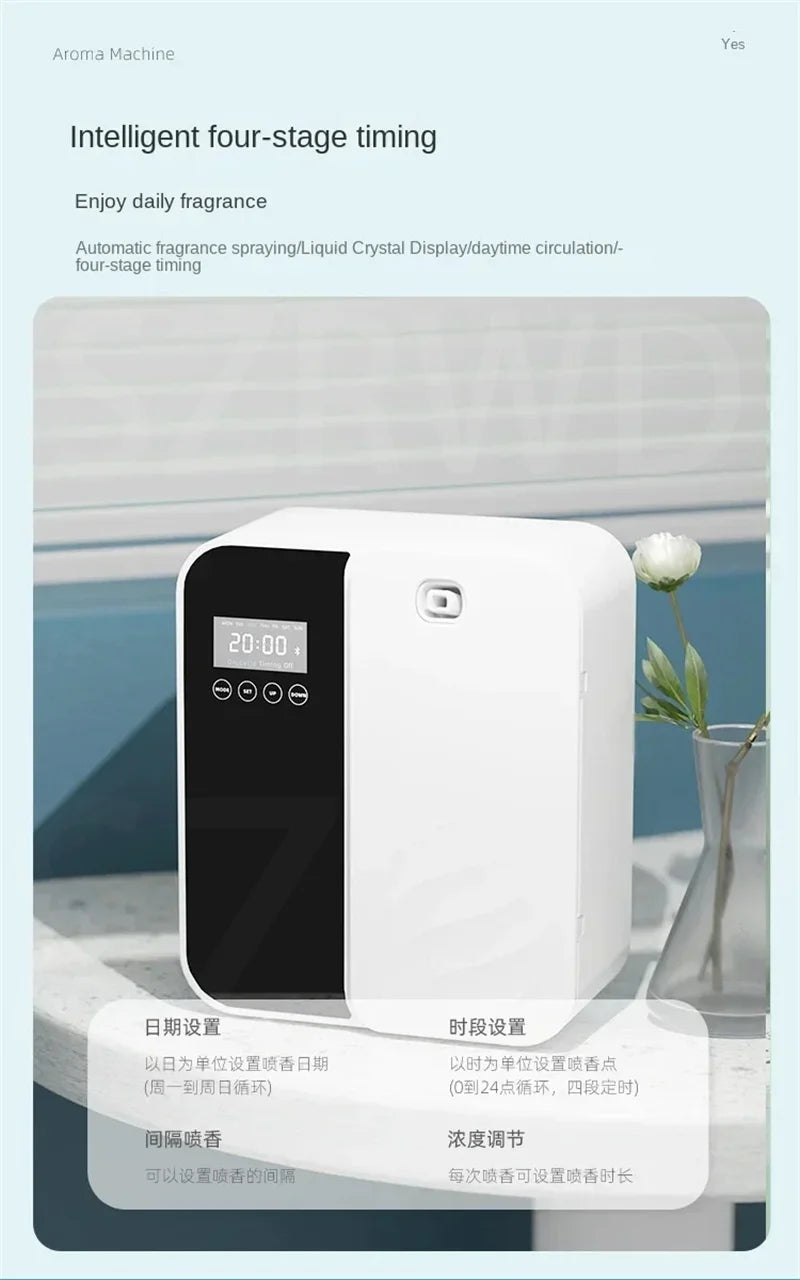 Wall Mounted Aroma Diffuser500ML Commercial Hotel Fragrance Machine Bar KTV Automatic Waterless Essential Oil Nebulizer Diffuser